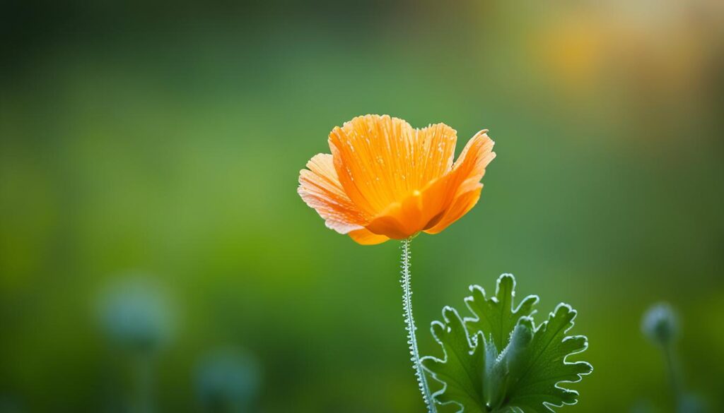 Iceland poppy growing