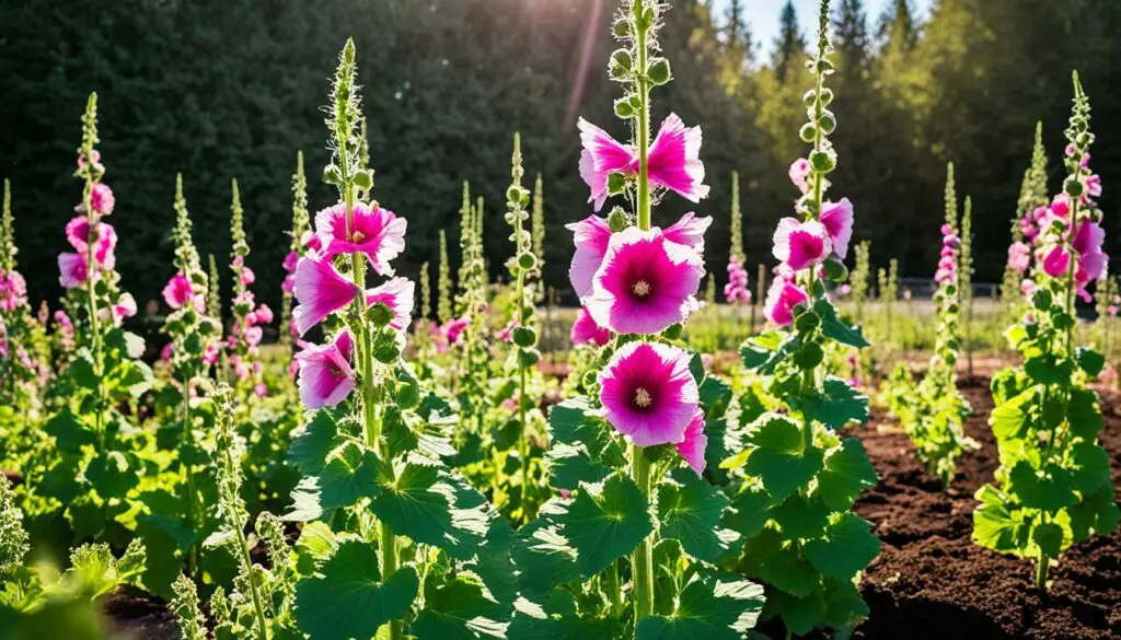 hollyhock planting