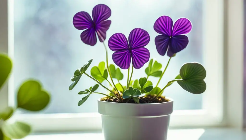 purple shamrock houseplant